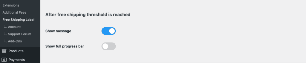 After Free SHipping Threshold