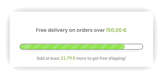 Free shipping progress bar for woocommerce