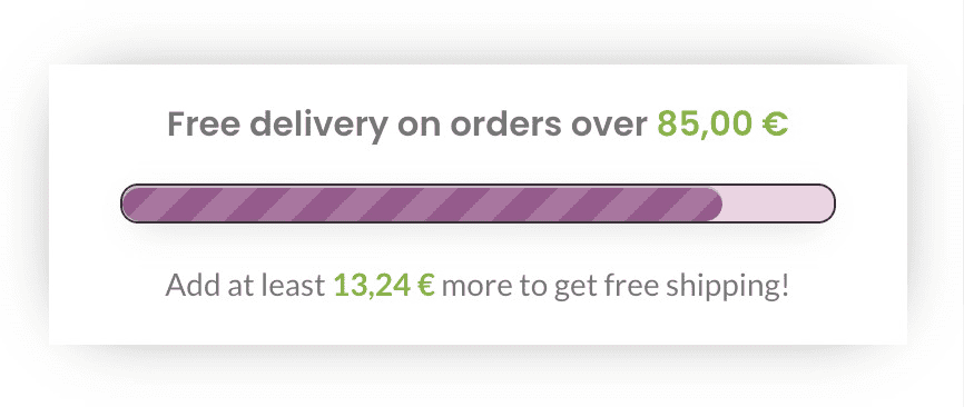 Free Shipping progress bar