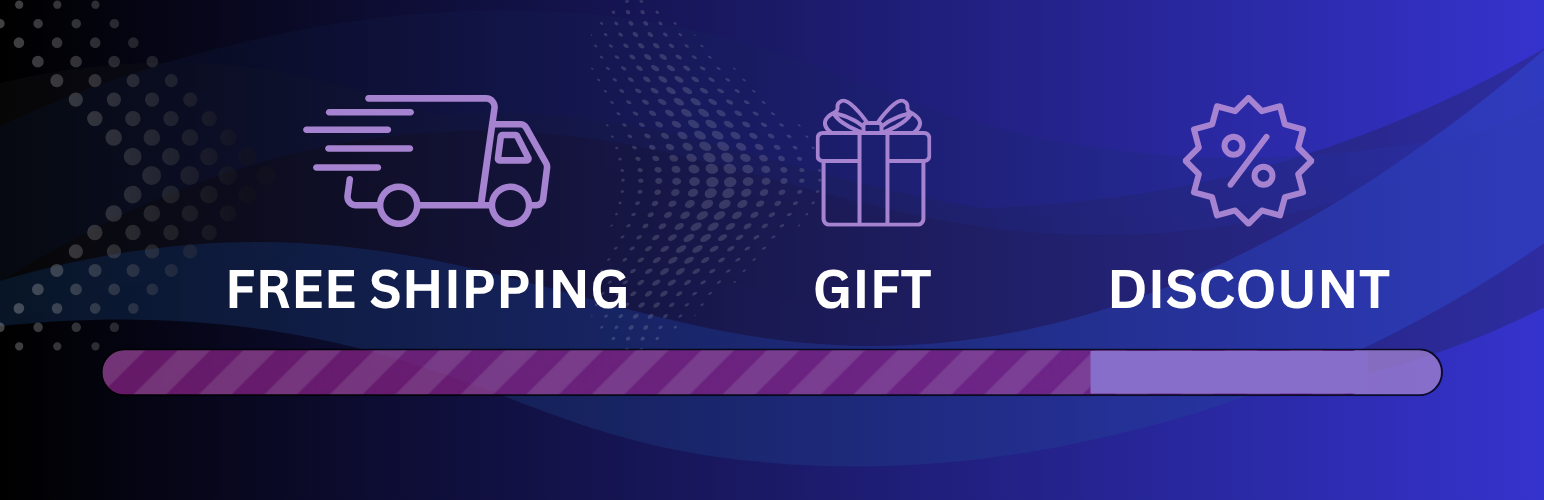 Free Shipping Label progress bar, gift bar and FSL Discount bar