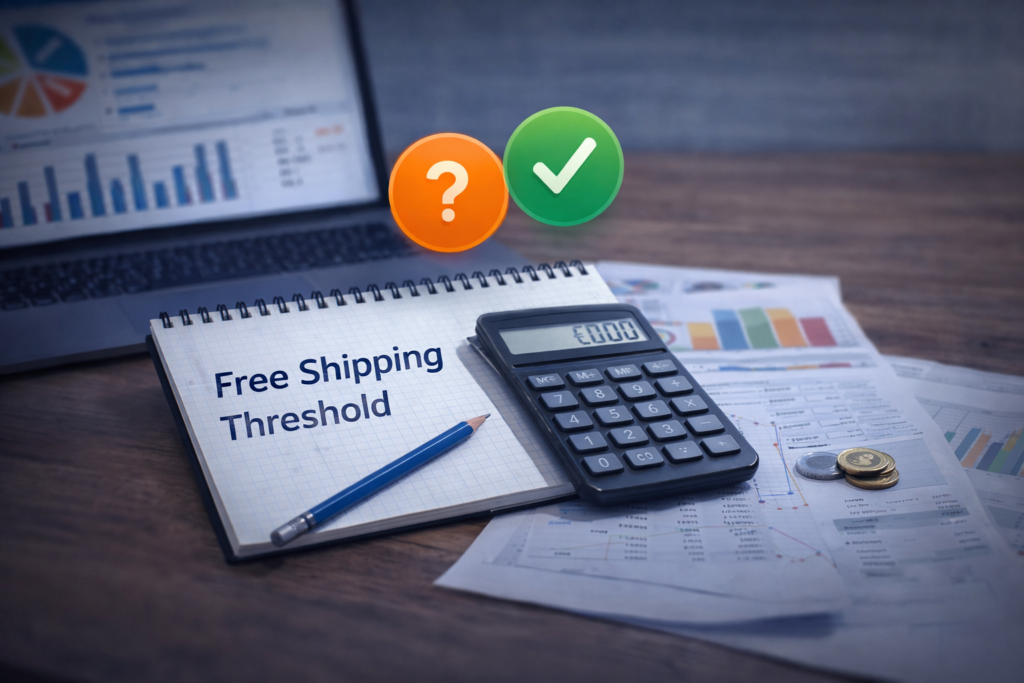 Free shipping threshold calculation