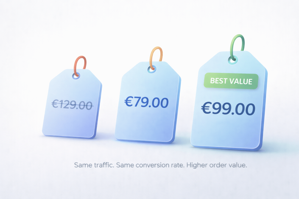 Same traffic. Same conversion rate. Higher order value.
