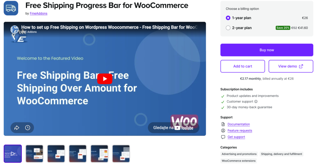 FME Addons - Free Shipping Progress Bar for WooCommerce