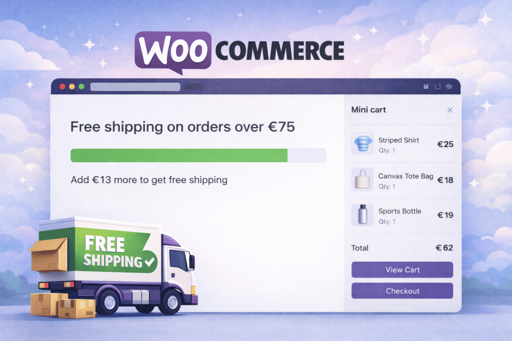 Free shipping progress bar - cart page
