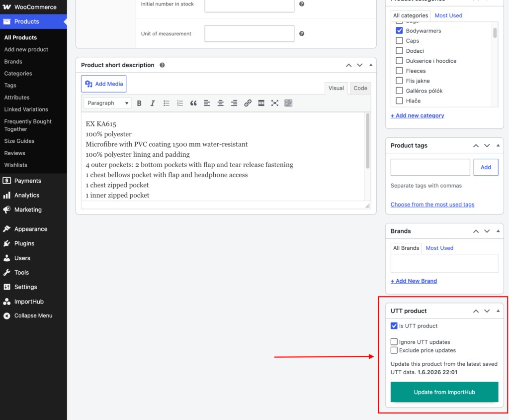 UTT Import - Product-Level Import Controls